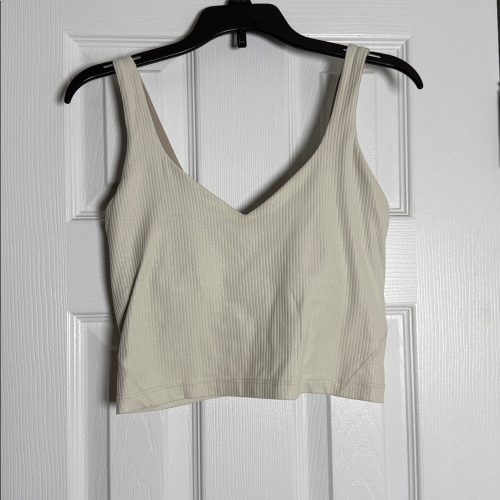 Lululemon Athletica Beige Ribbed Top